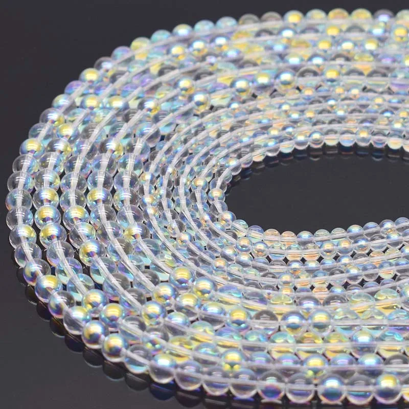 

AAA Quality Round Clear Crystal Glass Beads AB Color Round Loose Spacer Beads For Jewelry Making DIY