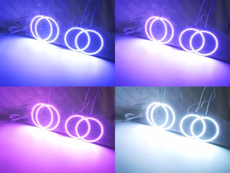 Фото Для Opel Astra H 2004 2005 2006 2007 2008 2009 2010 Bluetooth APP Ультра яркий многоцветный RGB светодиодный комплект Angel Eyes Halo Rings №4