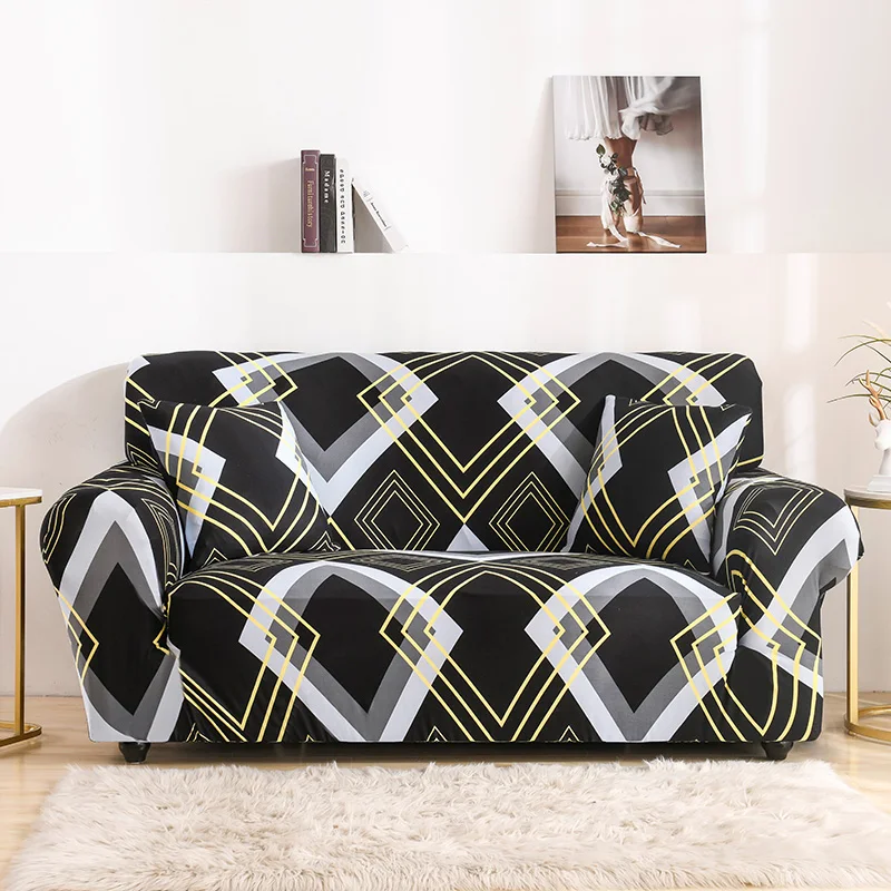 

Geometric Spandex Sofa Cover Big Elastic Stretch Sofa Cover Couch Funda Slipcovers for Home Decoration 1/2/3/4 Seater