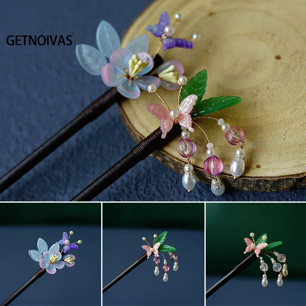 Деревянные китайские палочки для волос, Шпилька для волос, палочки для еды, аксессуары для волос, женские Инструменты для укладки волос SL