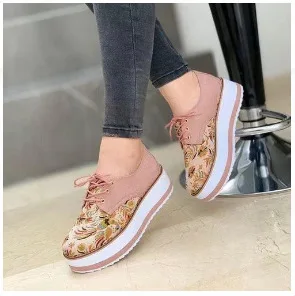 

Женские туфли на плоской подошве, повседневные туфли на платформе, на шнуровке, лоферы, модные туфли, размер 43, 2022