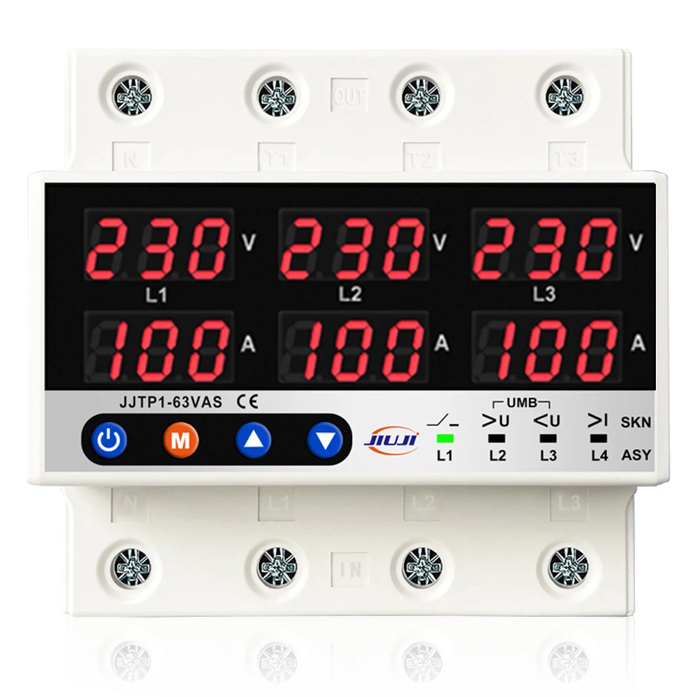 

Three Phase Voltage and Current Protector Synchronous and Asynchronous Working Modes Design Multiple Protections