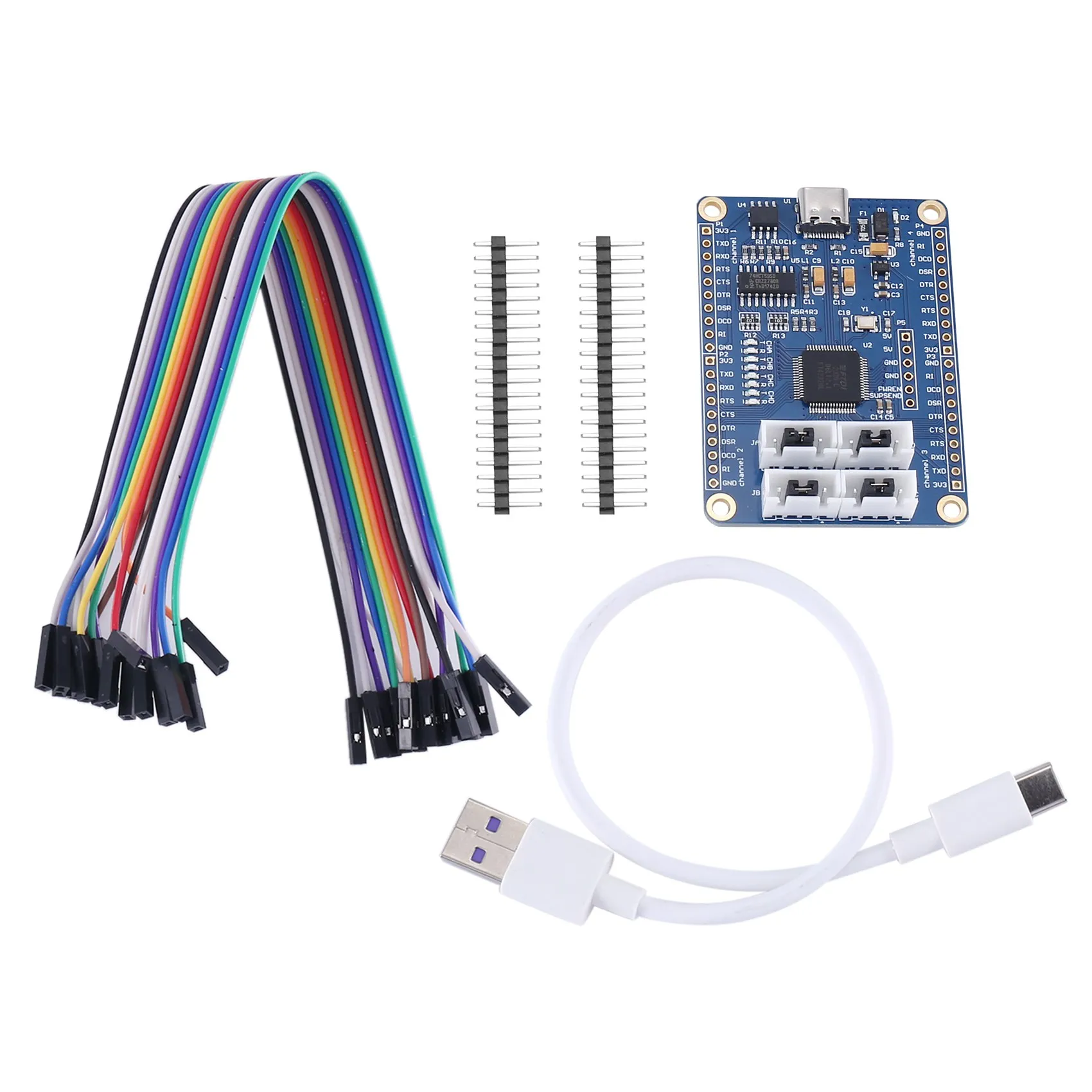 

4-канальный модуль FT4232 с USB на TTL последовательный порт FT4232HL, макетная плата 5 В, несколько последовательных портов, 4-канальный