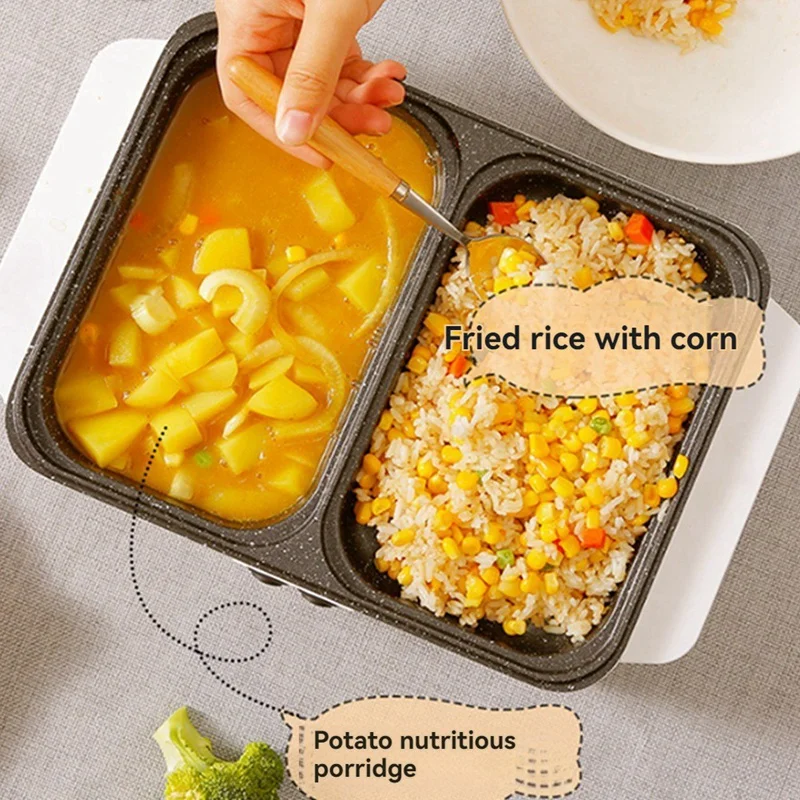 2-в-1 Крытый электрический горячий горшок и сковорода с антипригарным покрытием