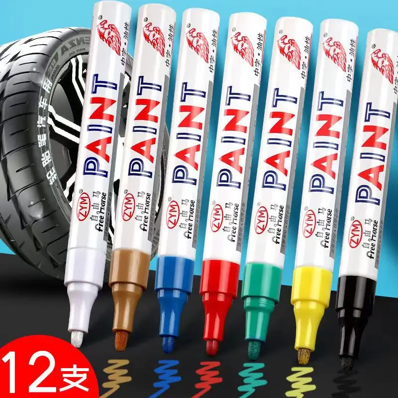 

8/6 Paint Brush Does Not Fade WaterProof Anti-Paint Car Highlight Touch Up Paint Marker Signature Pen Art Painting DIY Graffiti