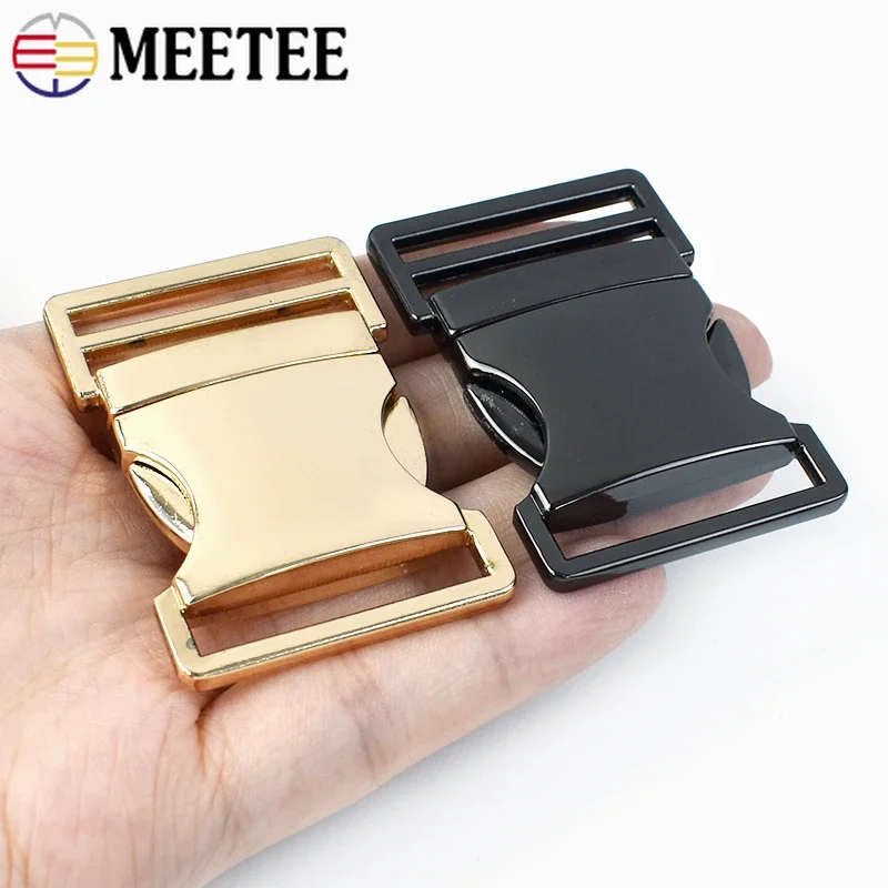 Фото 2 шт. Meetee 20 ~ 38 мм металлические пряжки для ремней для сумок ошейник для собак регулируемая быстроразъемная пряжка боковой зажим застежка DIY аксессуары для сумок №5
