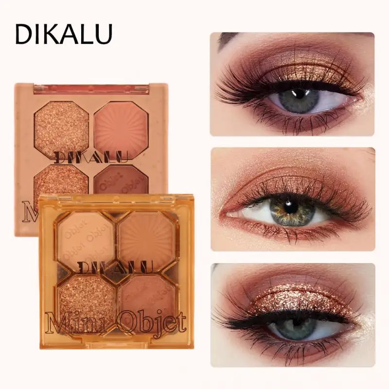 

Earth Color Rose Eyeshadow Dikalu Delicate Eyeshadow 4 Color Eye Shadow Palette Shimmer Shiny Sequins Pigments 1pcs Eyes Makeup