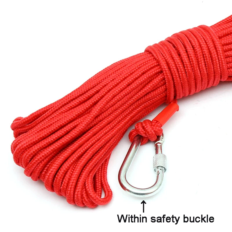 UMYUU Salvage Nylon Rope Magnet Braided Heavy With Safe Lock Strong Search Magnetic Fishing Pot 10/20M | Обустройство дома