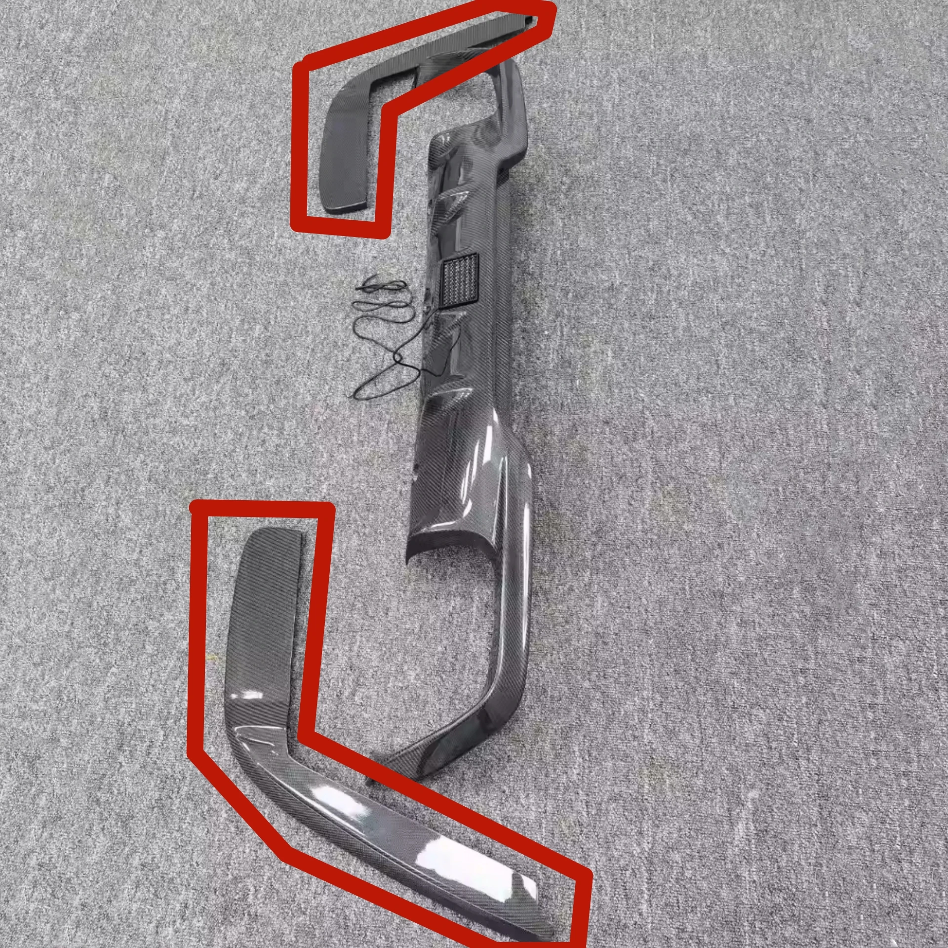 Новая стильная задняя губа из углеродного волокна с лампой для BMW M8