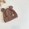 Big Bear Ear Baby Hats Cute Knitted Children Beanie Autumn Winter Warm Kids Boys Girls Hat Solid Color Infant Caps 4