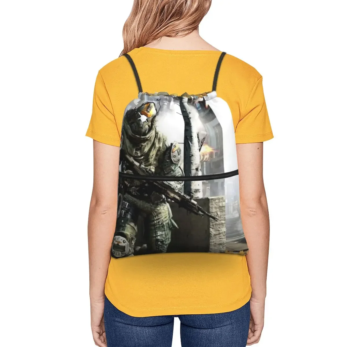 Портативные рюкзаки для шлема Titanfall 2 сумка на шнурке повседневная карманная