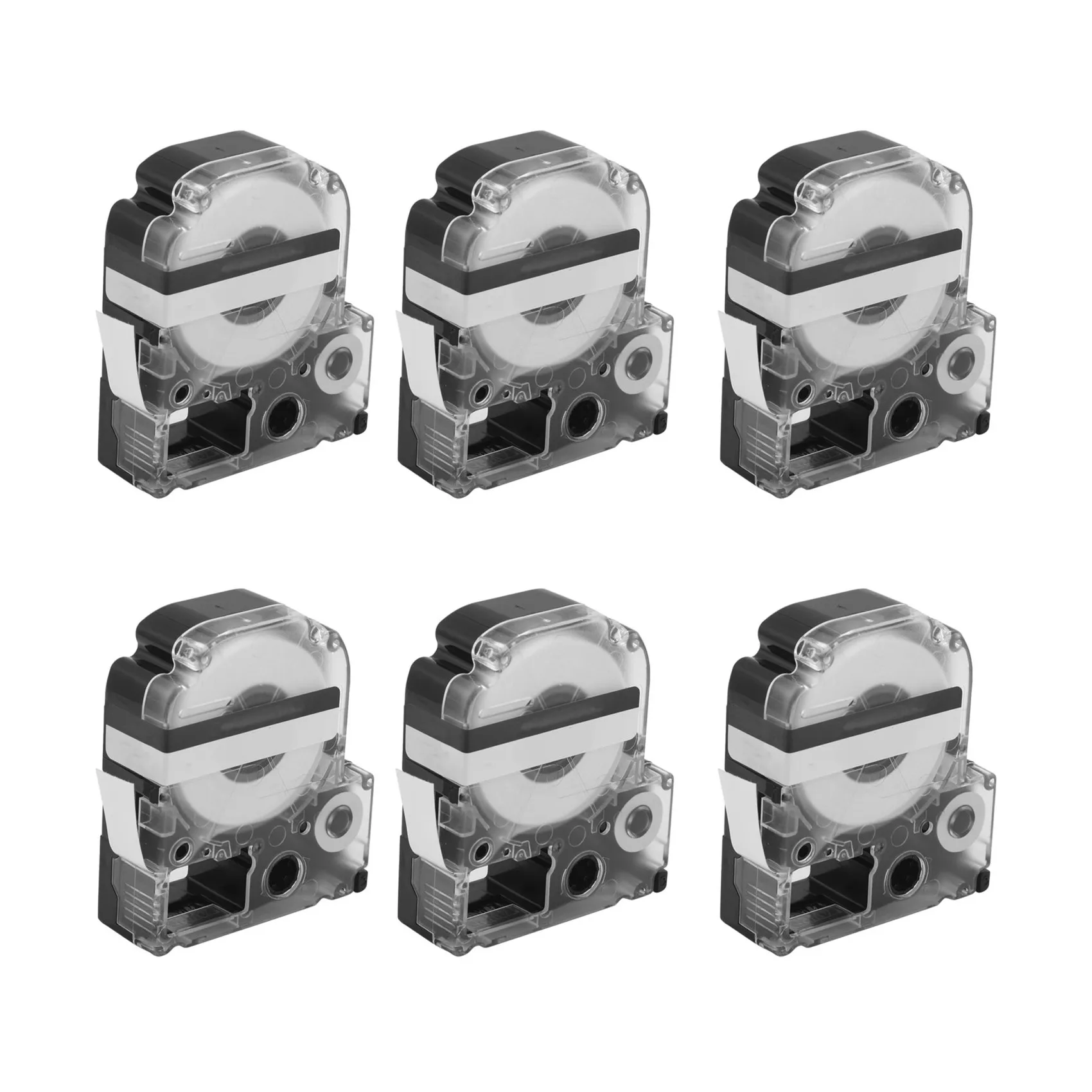 Фото N36R-6Pcs 12 мм лента для этикеток черного цвета на белом фоне для принтеров Epson/Kingjim №3