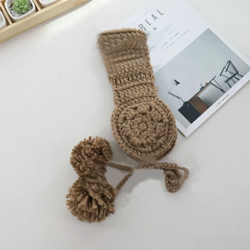 

Knit Earmuffs For Women Knit Earflap Ear Muff With PoCrochet Ear Warmer Headband
