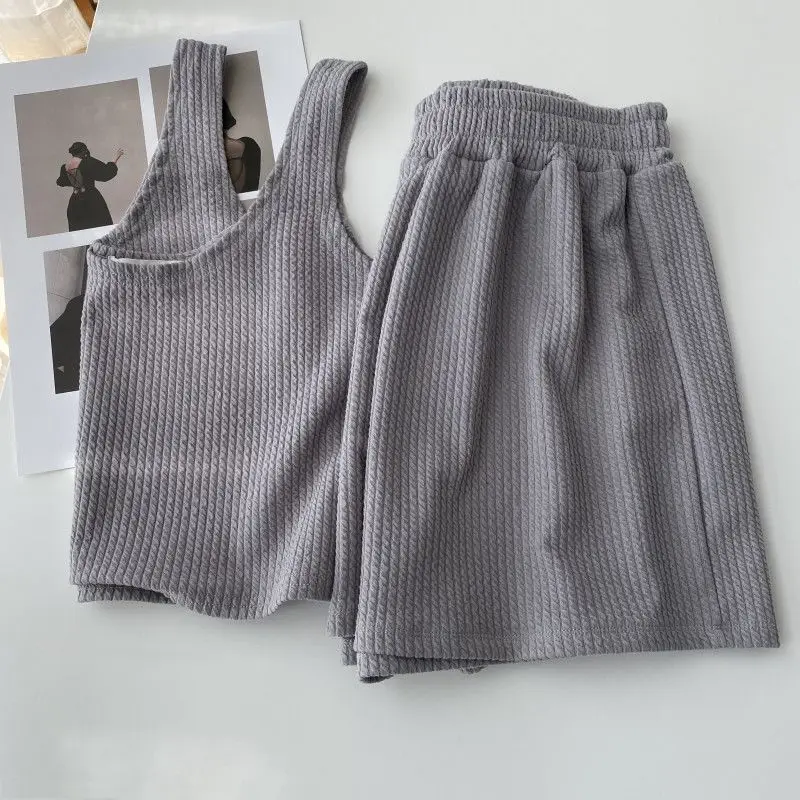 

Women's Pajamas Summer Home Clothes 2 Piece Set Pijamas Feminino Suits with Shorts Casual Loungewear Nightie