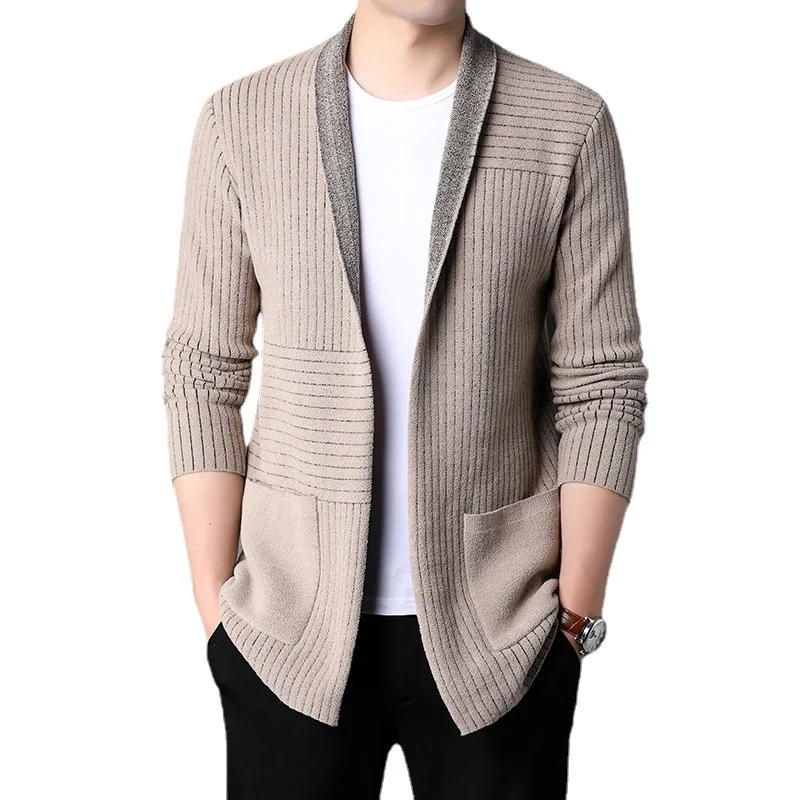 2022 New Autum Winter Brand Fashion Knit Japanese Street Wear Mens Long Cardigan Retro Sweater Casual Coats Jacket Men Clothing