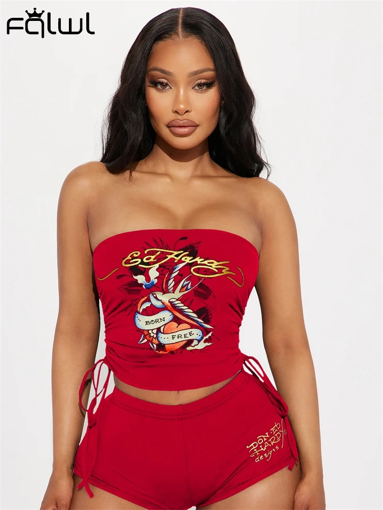 Женский летний комплект одежды из 2 предметов пикантный черный топ на завязках и