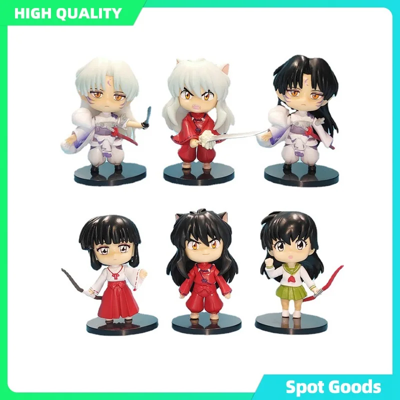 

Фигурка аниме Inuyasha TR 6 шт./партия, экшн-фигурка Inuyasha Higurashi Kagome 1514 #, фигурка сесшомару 1300 # Inuyasha, фигурка куклы