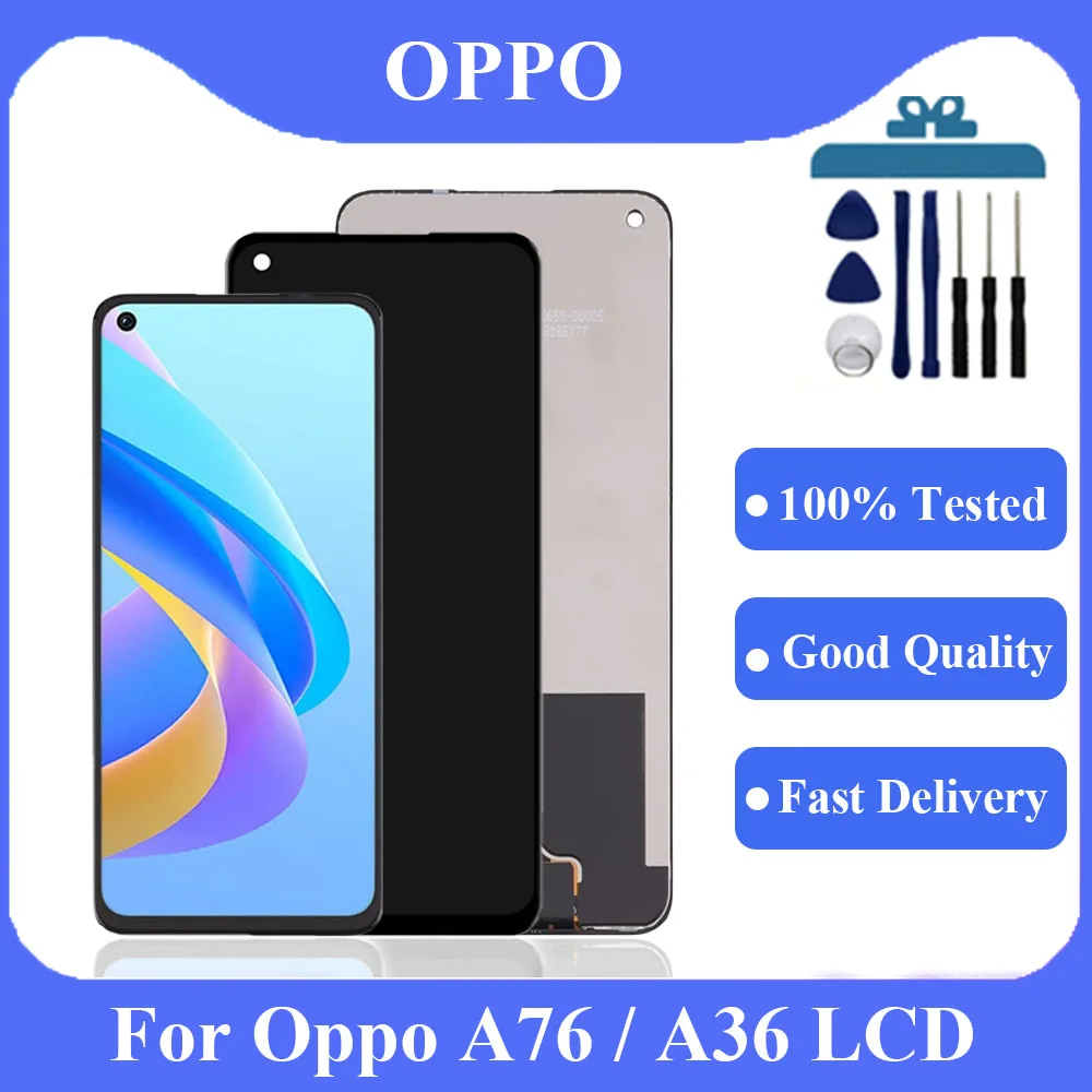

6.56"Original For Oppo A76 CPH2375 LCD Display Screen Digitizer Assembly Replacement For A36 PESM10 LCD display screen