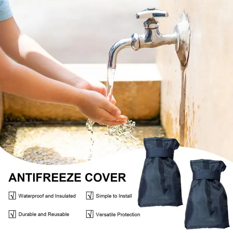 

2PCS Insulated Faucet Cover Antifreeze Oxford Cloth Faucet Socks Waterproof Universal Faucet Protector for Garden Faucets Spigot