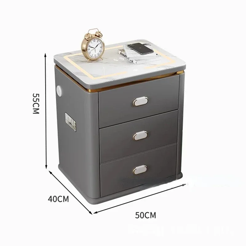 Настольные прикроватные столики боковая кровать искусственная кожа Круглый