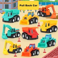 12pcsset pull back car decorative exquisite adorable educational pull back engineering vehicle interactive toy for kids