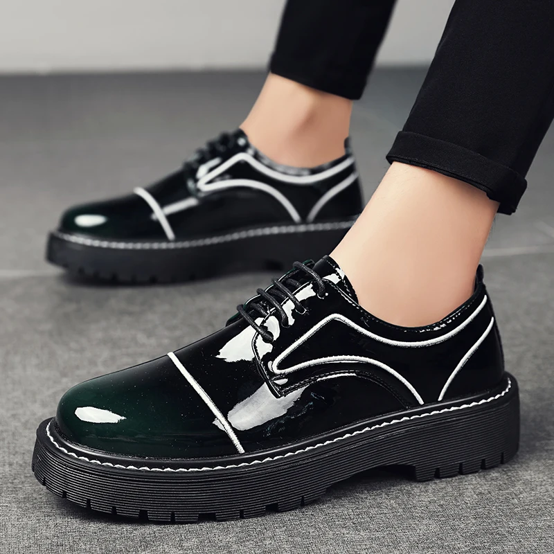 Итальянская модная кожаная обувь туфли-оксфорды мужская повседневная деловые