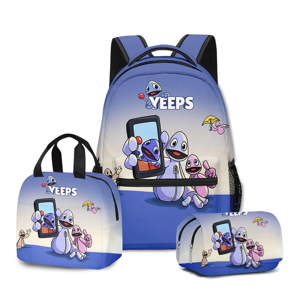 Модные молодежные Yeeps Hide and Seek с 3D принтом, 3 шт.компл., школьные сумки для ноутбука, рюкзак, портативная сумка для обеда, пенал (art.: 3920cb98b86c2) - 3920cb98b86c2
