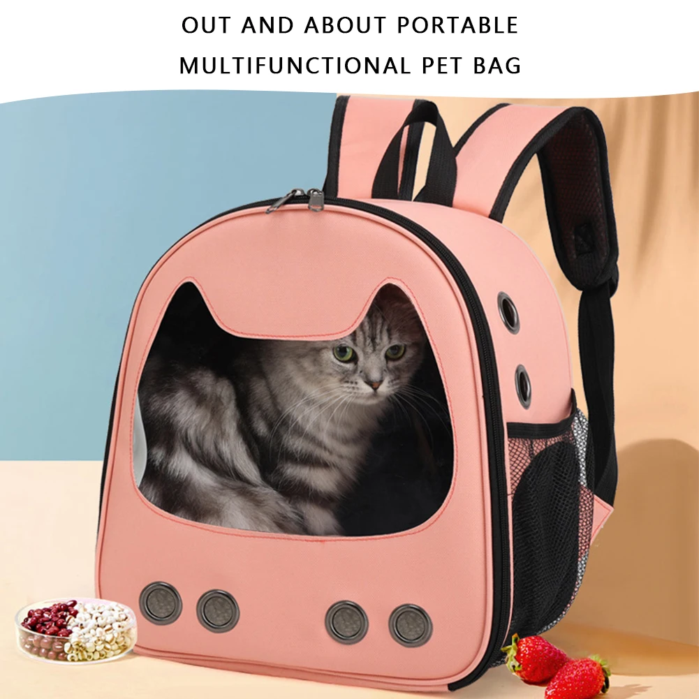

Pet Cat Carrier Backpack Breathable Outdoor Pet Cat Dog Bag Portable Large Capacity Fashion Oxford Cloth Pet Carrying Front Bag