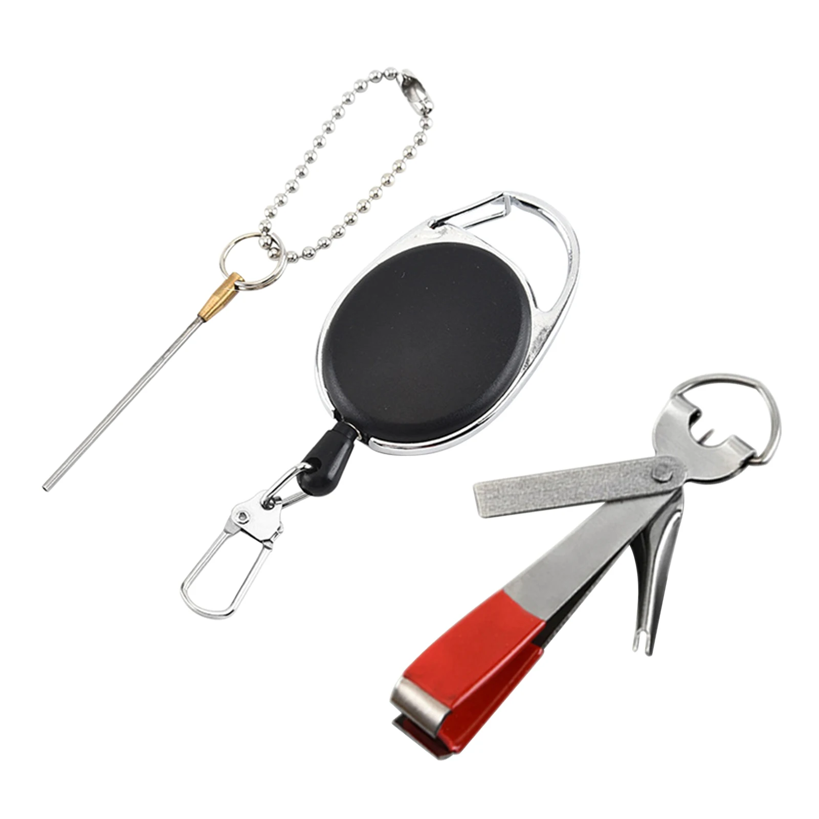 

3 шт. 5 в 1 Нескользящая односторонняя машинка для стрижки лески Прочный инструмент для рыбалки Набор портативных приманок из нержавеющей ст...