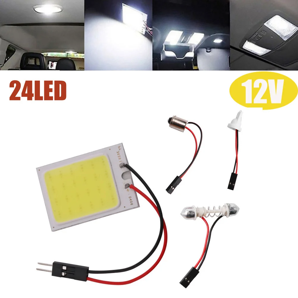 

Белая Автомобильная Лампа T10 W5W COB 24SMD 36SMD 48SMD Для Освещения Салона, Потолочная Лампа, Подсветка Панели, 1 Шт.