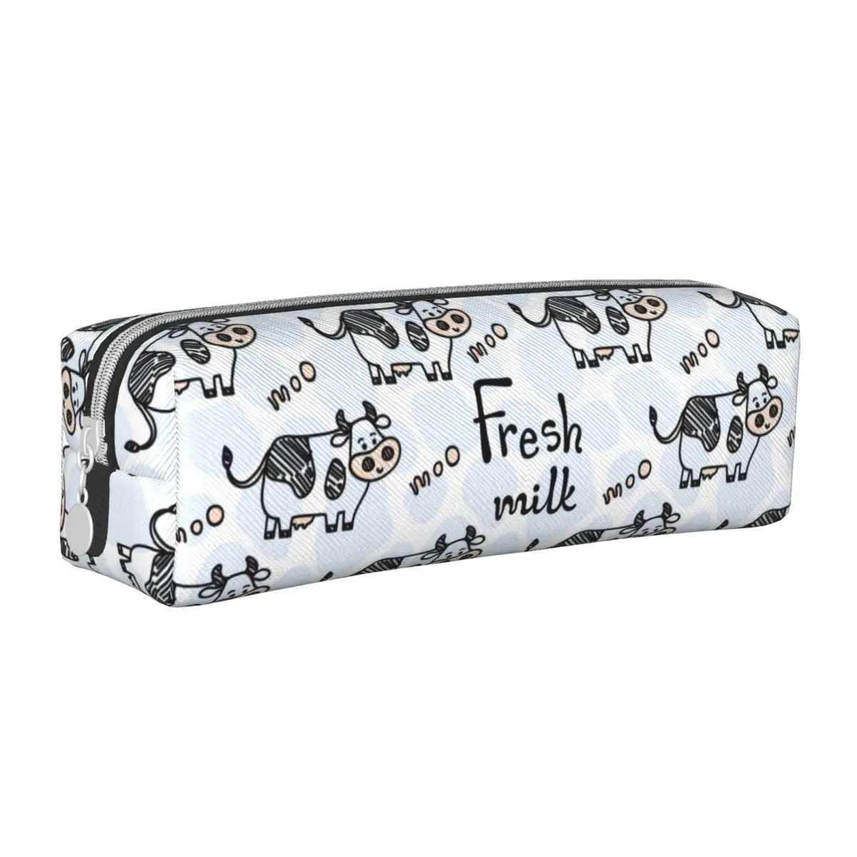 

Kawaii Cow Pattern Doodle Pencil Case Animal Pencil Pouch Pen Kids Large Storage Pencil Bags School Supplies Zipper Stationery