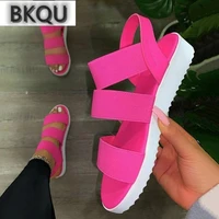 sandals shoes women 2022 new stretchy fabric women shoe breathable sandals woman slip on shoes woman non slip female footwear