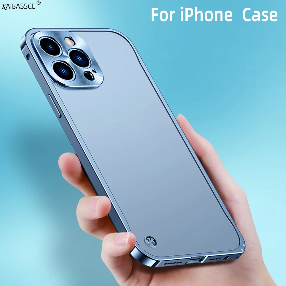 Роскошная металлическая рамка Защита объектива для IPhone 14 Plus Pro Max 12 13 Pro Алюминиевый чехол для телефона iPhone 14 матовая жесткая задняя крышка