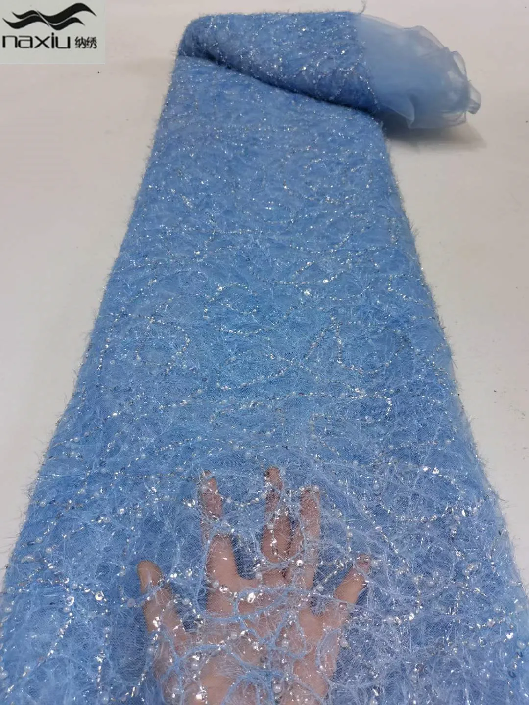 

Madison African Sequins Beads Groom Lace Fabric 2022 High Quality Lace French Lace Fabric Sewing Nigerian Lace Fabrics For Party