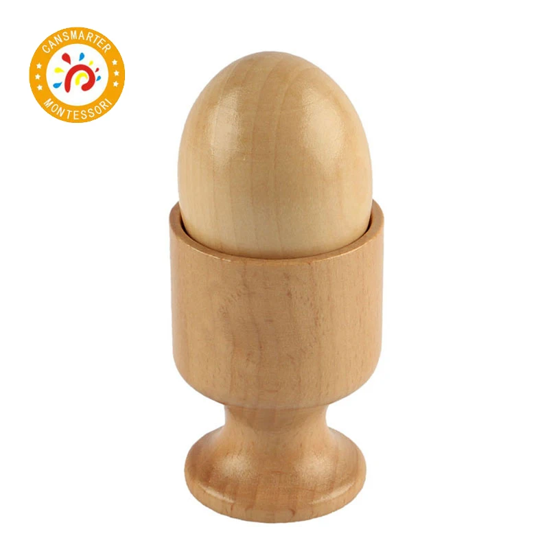 

Baby Toys Wooden Egg With A Cup Montessori Learning Material Wooden Educational Infant & Toddler Puzzle Sensory Toy for Children