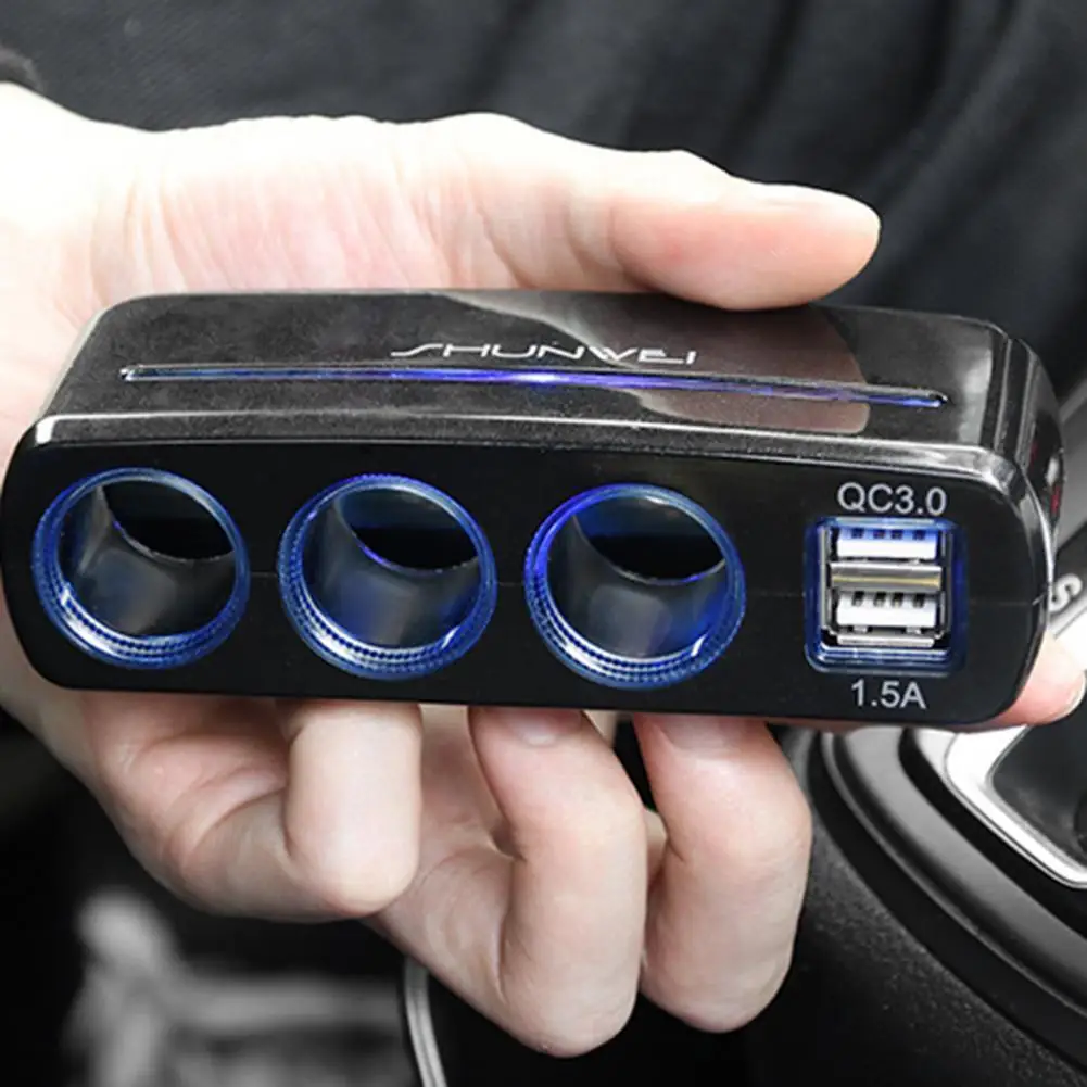 

Ultra-compact Useful Sturdy Portable Cigarette Ignition Socket DC12V/24V Power Adapter Socket Heat-resistant for Car