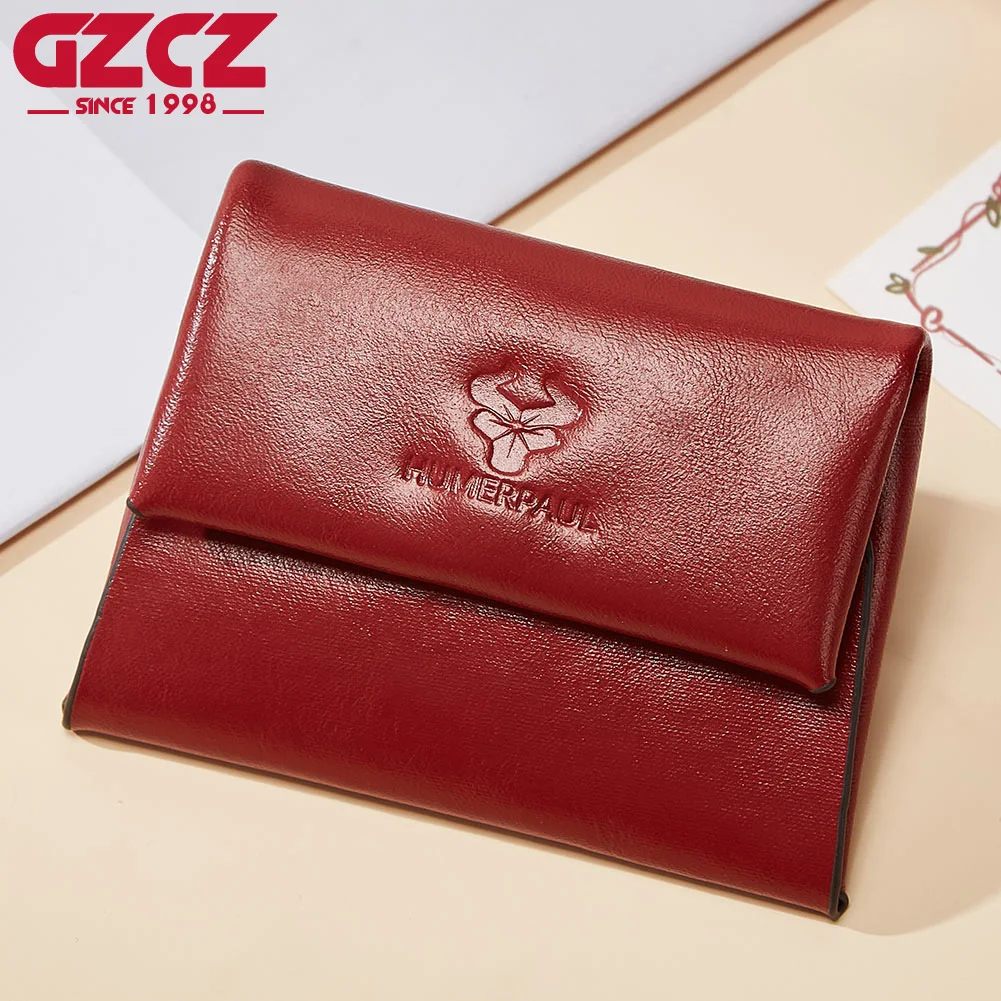 GZCZ Многофункциональный кошелек из 100% натуральной кожи для женщин Прочный