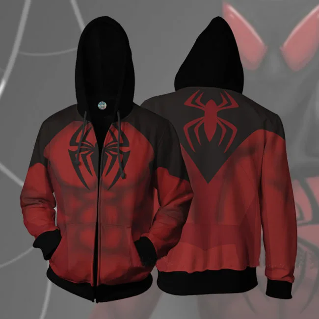

Sweatshirts Spider Hoodies Man Cosplay Casual Loose Fashion Tom Hardy Costume Zipper Sweatershirt Men/women Superhero Spyboy