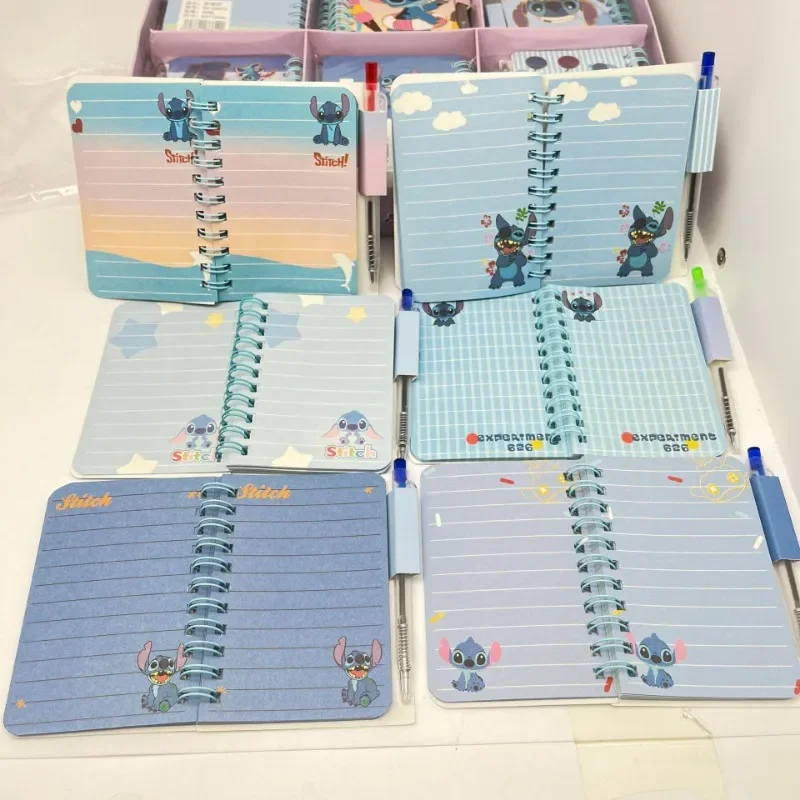 Блокнот Disney Stitch милый мультфильм аниме книга на катушке для заметок детские