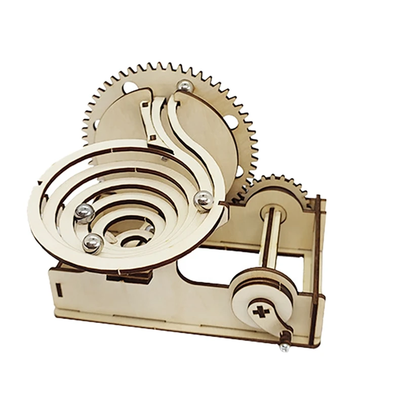 

3D Wooden Puzzle Marble Run Rotating Track Mechanical Gears Constructor Engineering Kits for Adults Teens Kids Toy Gift 16 x 12