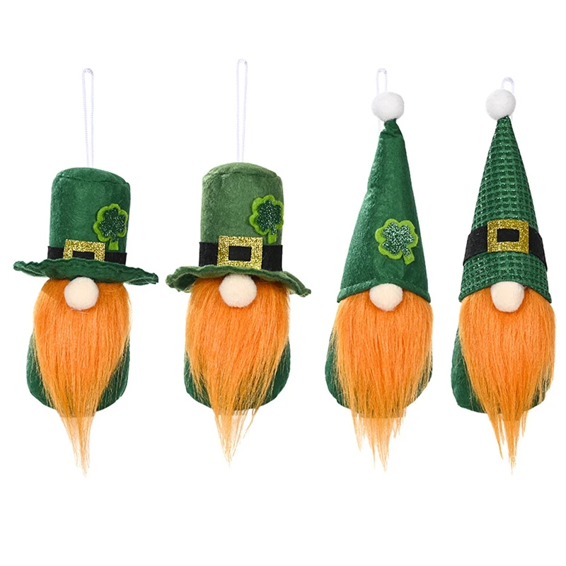 

St. Patrick's Day Gnome Decorations,Scandinavian Elf Hanging Ornaments For Table Tree Decoration Spring Party Home Decor