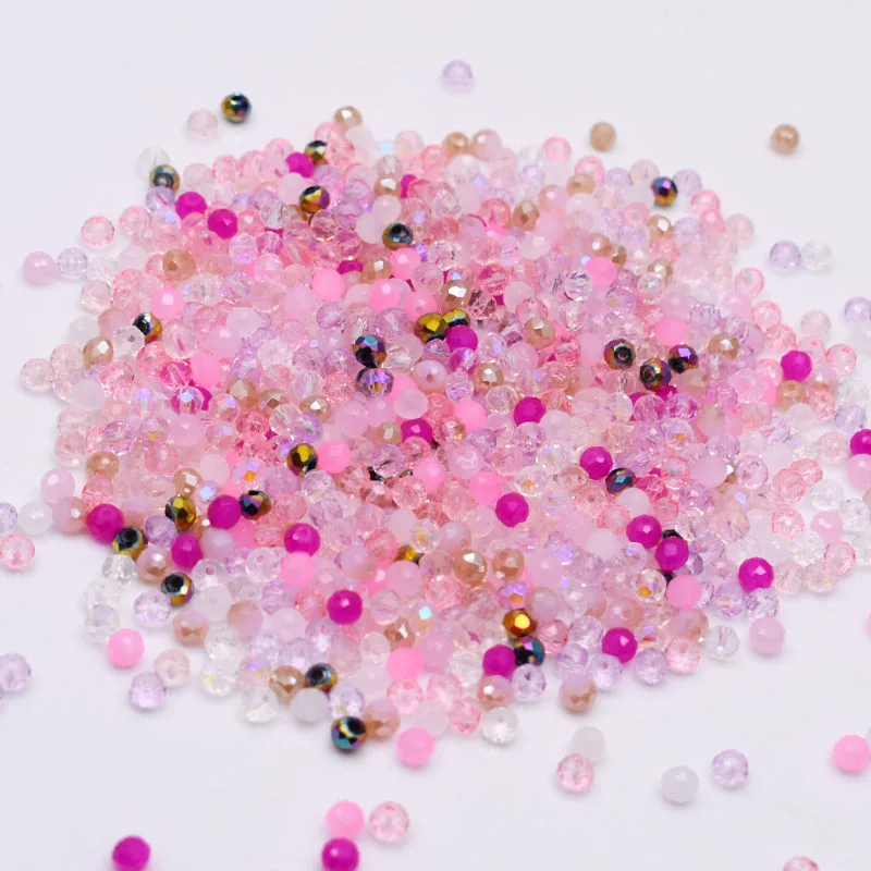 200 шт./упаковка стеклянные бусины с гранями 4 мм