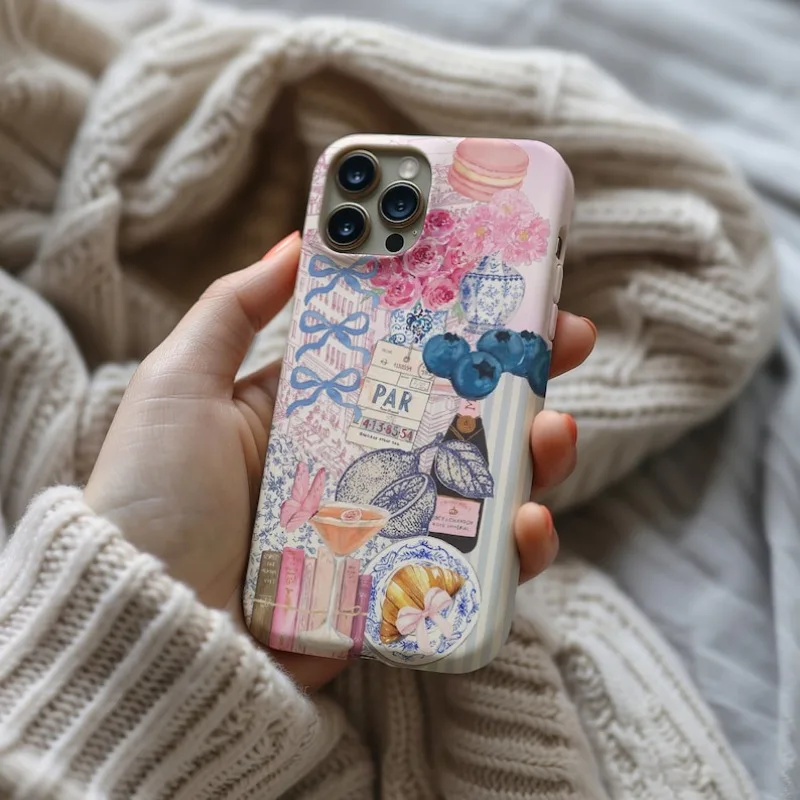 Чехол для телефона Pink Coquette Collage IPHONE 16 15PRO MAX 14 13 12 11 акриловый ТПУ магнитные чехлы