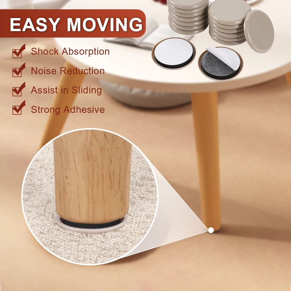 16 шт. мебельные ползунки 89 мм мобильная тяжелая мебель гладкий пол защита ковер