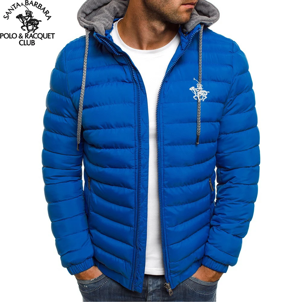 Фото SANTA BARBARA POLO &RACQUET 2525, новая мужская пуховая хлопковая куртка с капюшоном, ветрозащитное пальто-пуховик для повседневной носки №4