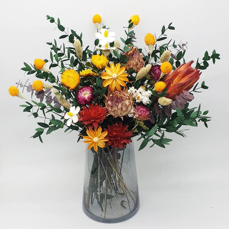 

Large Bunch Of Real Flowers Air-Dried Eternal Flowers Saussurea Branch Flowers Home Arrangement Home Decoration