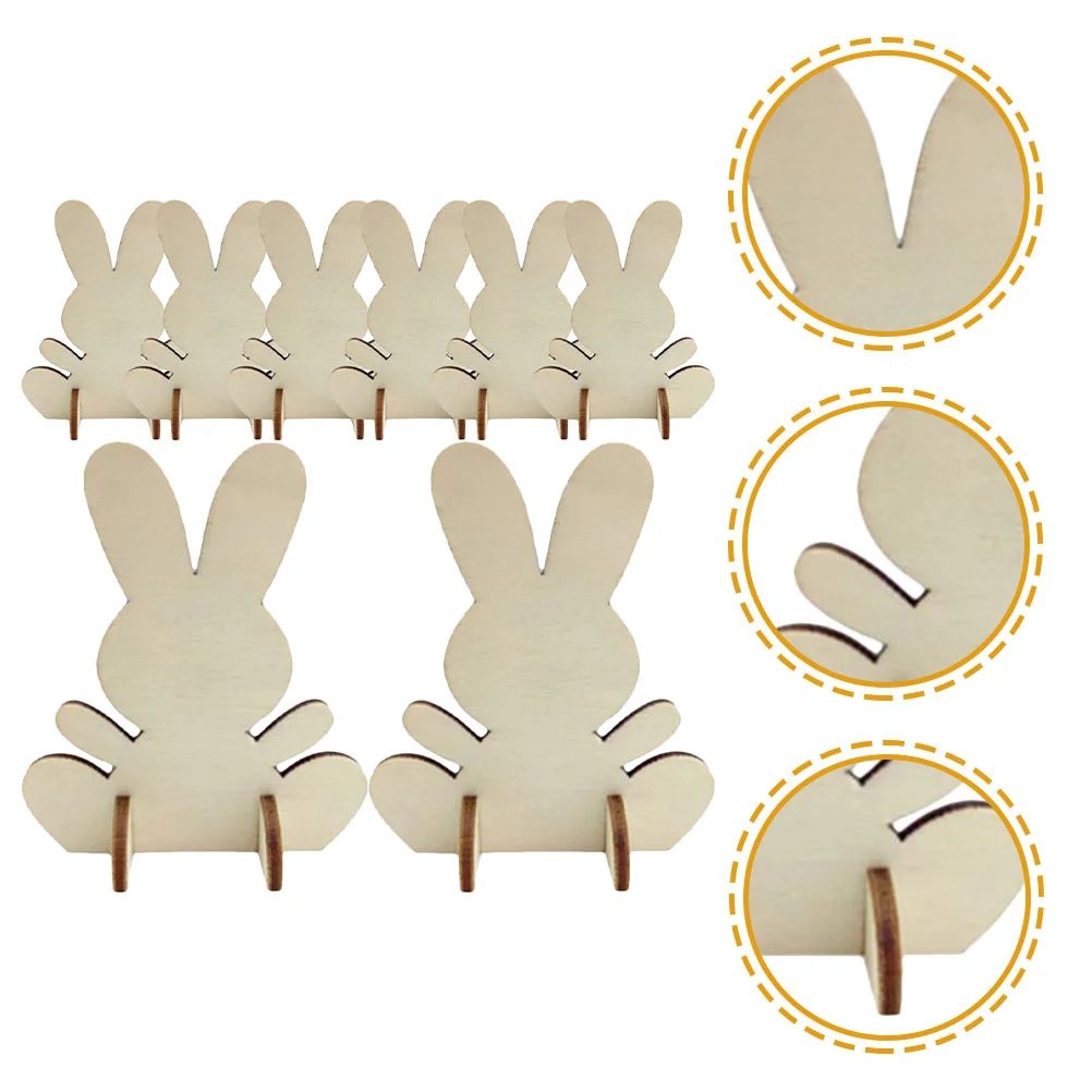 

8pcs Funny Creative Reusable Unfinished Wood Chips Party Supplies DIY Crafts Decors Graffiti Accessory