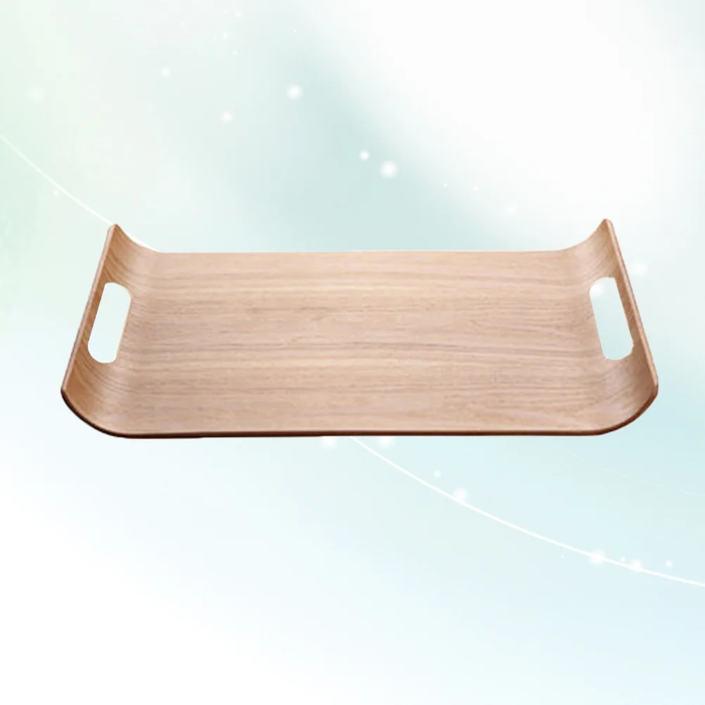 

Kitchen Storage Tray Double Handles Square Wooden Tray Serving Tray Friut Tray Food Tray for Party Service Breakfast in Bed