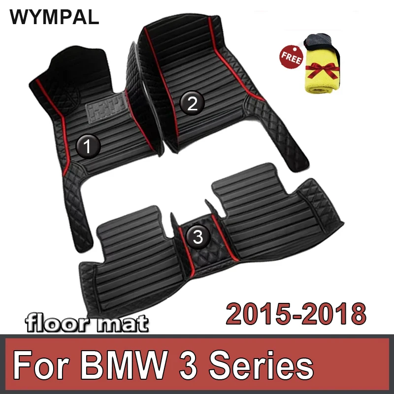 Гибридные автомобильные коврики напольные для BMW 3 серии 330e iPerformance F30 2015 ~ 2018