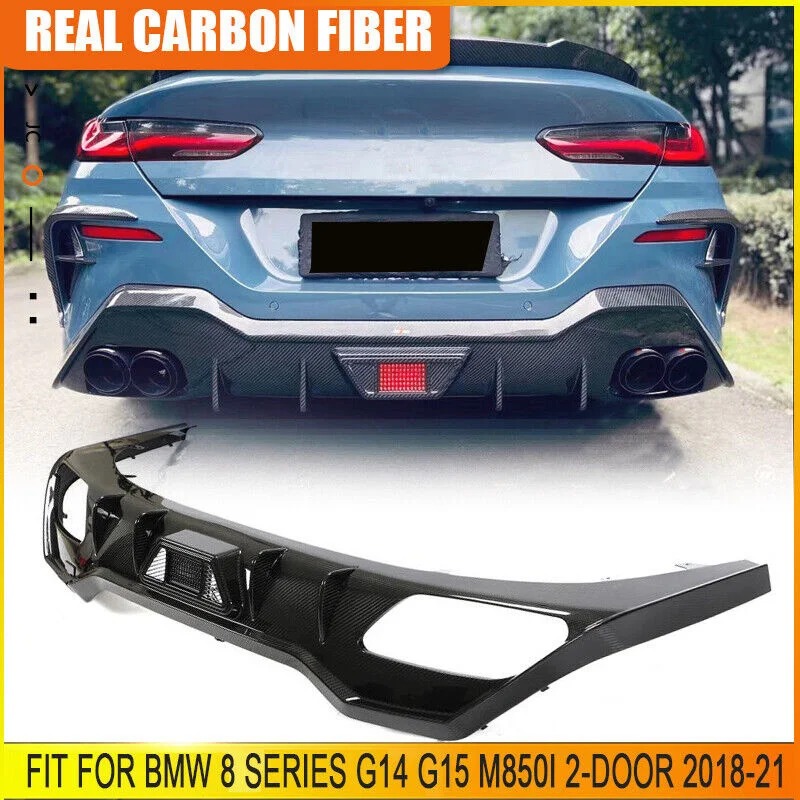 

Dry Carbon Fiber Rear Bumper Lip Diffuser For BMW 8 Series G14 G15 M850i 2-Door